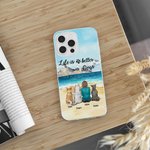 Personlig Life Is Better With Dogs Sea Mountain Phone Case Julebursdagsgave til hundeelskere