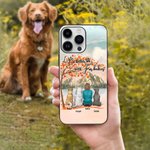 Funda personalizada para móvil Life Is Better With Fur Baby con 1-4 perros Regalo de cumpleaños y Navidad para los amantes de los perros