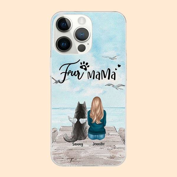 Personalised to Be with Each Other under The Blue Sky Phone Case Christmas Gift Birthday Gift for Dog Lovers