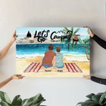 Décoration murale sans cadre Let's Go Camping personnalisée Cadeau de pendaison de crémaillère pour couple