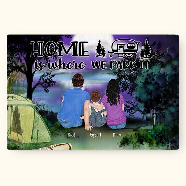 Peinture sans cadre personnalisée Wonderful Camping Trip Décoration murale Cadeau pour la famille Amoureux du camping