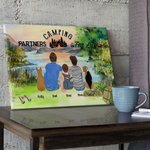Décoration murale sans cadre pour les parents, les enfants, les animaux de compagnie et la vie au camping Cadeau pour la famille