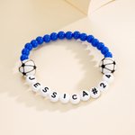 Gepersonaliseerde Sportballen Thema Armband met Naam en Nummer Sport Party Team Gift voor Baseball Voetbal Liefhebbers