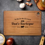 Personlig skärbräda i djurdesign med graverad text Present till matlagningsälskare eller BBQ-älskare