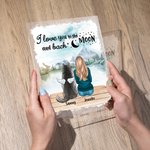 Personalized I Love You To The Moon And Back Acrylic Plaque with Names Home Decoration Birthday Gift for Pet Owner