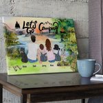 Peinture sans cadre personnalisée Let's Go Camping Anniversary Gift for Family Camping Lover (Cadeau d'anniversaire pour la famille)