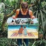 Décoration murale sans cadre Let's Go Camping personnalisée Cadeau de pendaison de crémaillère pour couple