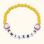 Gepersonaliseerde Sportballen Thema Armband met Naam en Nummer Sport Party Team Gift voor Baseball Voetbal Liefhebbers