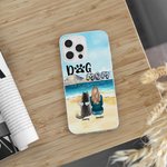 Personalised to Be with Each Other on The Beach Phone Case Christmas Gift Birthday Gift for Dog Lovers