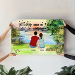 Peinture sur toile de camping Personnalisée Dormons sous les étoiles Cadeau de Saint-Valentin pour couple
