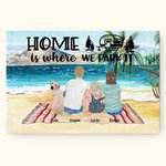 Personalized Home Is Where We Park It Canvas Painting Wall Decoration Gift for Family Camping Lover