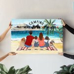 Peinture sur toile colorée personnalisée Décoration murale Cadeau pour la famille Amoureux du camping