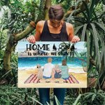 Personalized Home Is Where We Park It Canvas Painting Wall Decoration Gift for Family Camping Lover