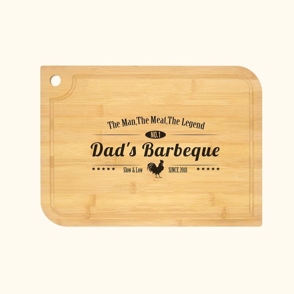 Personlig skärbräda i djurdesign med graverad text Present till matlagningsälskare eller BBQ-älskare