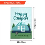 Personalisierte glückliche Camper im Freien Garten Flagge Willkommen Flagge Campingplatz Garten Dekor Geschenk für Camping Familie Paar