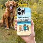 Personlig Life Is Better With Dogs Sea Mountain Phone Case Julebursdagsgave til hundeelskere