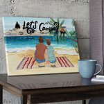 Décoration murale sans cadre Let's Go Camping personnalisée Cadeau de pendaison de crémaillère pour couple
