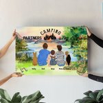 Décoration murale sans cadre pour les parents, les enfants, les animaux de compagnie et la vie au camping Cadeau pour la famille