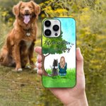 Coque de téléphone personnalisée Life Is Better With Dogs Green Grass Birthday Christmas Gift for Dog Lovers (La vie est plus belle avec les chiens)