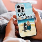 Personalised to Be with Each Other on The Beach Phone Case Christmas Gift Birthday Gift for Dog Lovers