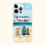 Personlig Life Is Better With Dogs Sea Mountain Phone Case Julebursdagsgave til hundeelskere