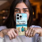 Personlig Life Is Better With Dogs Sea Mountain Phone Case Julebursdagsgave til hundeelskere