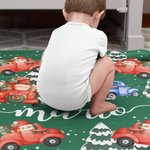 Couverture de Noël en Flanelle Douce Personnalisée avec Nom Père Noël Cadeau Anniversaire Thanksgiving pour Bébé Enfants Famille