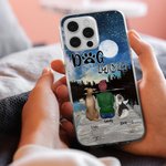 Personalised Speaking of Love under The Full Moon Phone Case Christmas Gift Birthday Gift for Dog Lovers