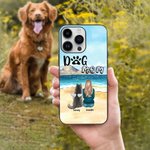 Personalised to Be with Each Other on The Beach Phone Case Christmas Gift Birthday Gift for Dog Lovers