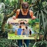 Décoration murale sans cadre pour les parents, les enfants, les animaux de compagnie et la vie au camping Cadeau pour la famille