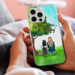 Coque de téléphone personnalisée Life Is Better With Dogs Green Grass Birthday Christmas Gift for Dog Lovers (La vie est plus belle avec les chiens)