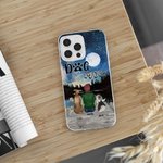 Personalised Speaking of Love under The Full Moon Phone Case Christmas Gift Birthday Gift for Dog Lovers