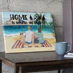 Personalized Home Is Where We Park It Canvas Painting Wall Decoration Gift for Family Camping Lover