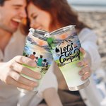 Personalizzato Let's Go Camping Acciaio inossidabile di grado alimentare Tumbler curvo Regalo di Natale per la famiglia