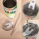 Personalizzato Let's Go Camping Acciaio inossidabile di grado alimentare Tumbler curvo Regalo di Natale per la famiglia