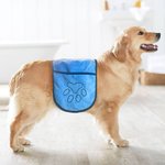 Toalla de baño personalizada para mascotas con nombre bordado y huella de pata Regalo de microfibra superabsorbente para dueño amante de mascotas