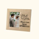 Personalized Leather Photo Frame with Name and Date Christmas Gift Anniversary Gift Wedding Gift for Couple