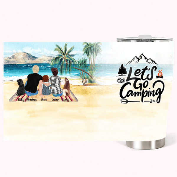 Gobelet courbé 30oz personnalisé Let's Go Camping At A Time Cadeau pour la famille Amoureux du camping