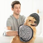 Toalla de baño personalizada para mascotas con nombre bordado y huella de pata Regalo de microfibra superabsorbente para dueño amante de mascotas