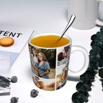 Fotos personalizadas Collage Taza de café de cerámica Cumpleaños Aniversario Regalo para Amigo Familia