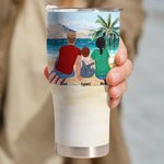 Personlig Home Is Where We Park It 30oz Curved Tumbler Present till familjen Campingälskare