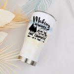 Gobelet courbé 30oz personnalisé Making Memories One Campsite At A Time pour un couple, une famille ou des amoureux du camping.