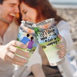 Gobelet courbé personnalisé Let's Sleep Under The Stars Camping Tumbler 30oz Tumbler Anniversary Birthday Gift