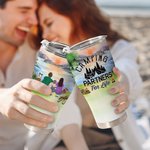 Gepersonaliseerde Camping Partners for Life 30oz gebogen Tumbler Kerstcadeau voor familie