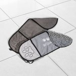 Toalla de baño personalizada para mascotas con nombre bordado y huella de pata Regalo de microfibra superabsorbente para dueño amante de mascotas