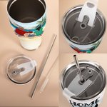 Personlig Home Is Where We Park It 30oz Curved Tumbler Present till familjen Campingälskare