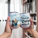 Gobelet à vin personnalisé I Love You To The Moon And Back en acier inoxydable de qualité alimentaire avec noms Cadeau d'anniversaire pour les amoureu