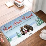 Alfombra de puerta personalizada Don't Let The Pets Out No Matter What They Tell You Christmas Gift Birthday Gift for Pet Lovers