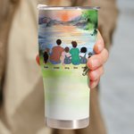 Personalizzato Let's Go Camping Acciaio inossidabile di grado alimentare Tumbler curvo Regalo di Natale per la famiglia