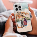 Funda de teléfono personalizada You Forever In My Heart Red Maple Leaf Regalo de cumpleaños para los amantes de los perros